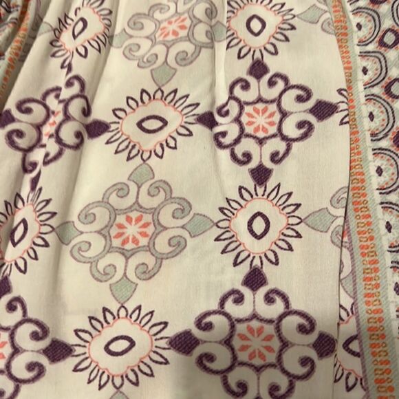 Bobi Black szS multi print off the shoulder bell sleeve crop blouse EUC - Picture 3 of 7